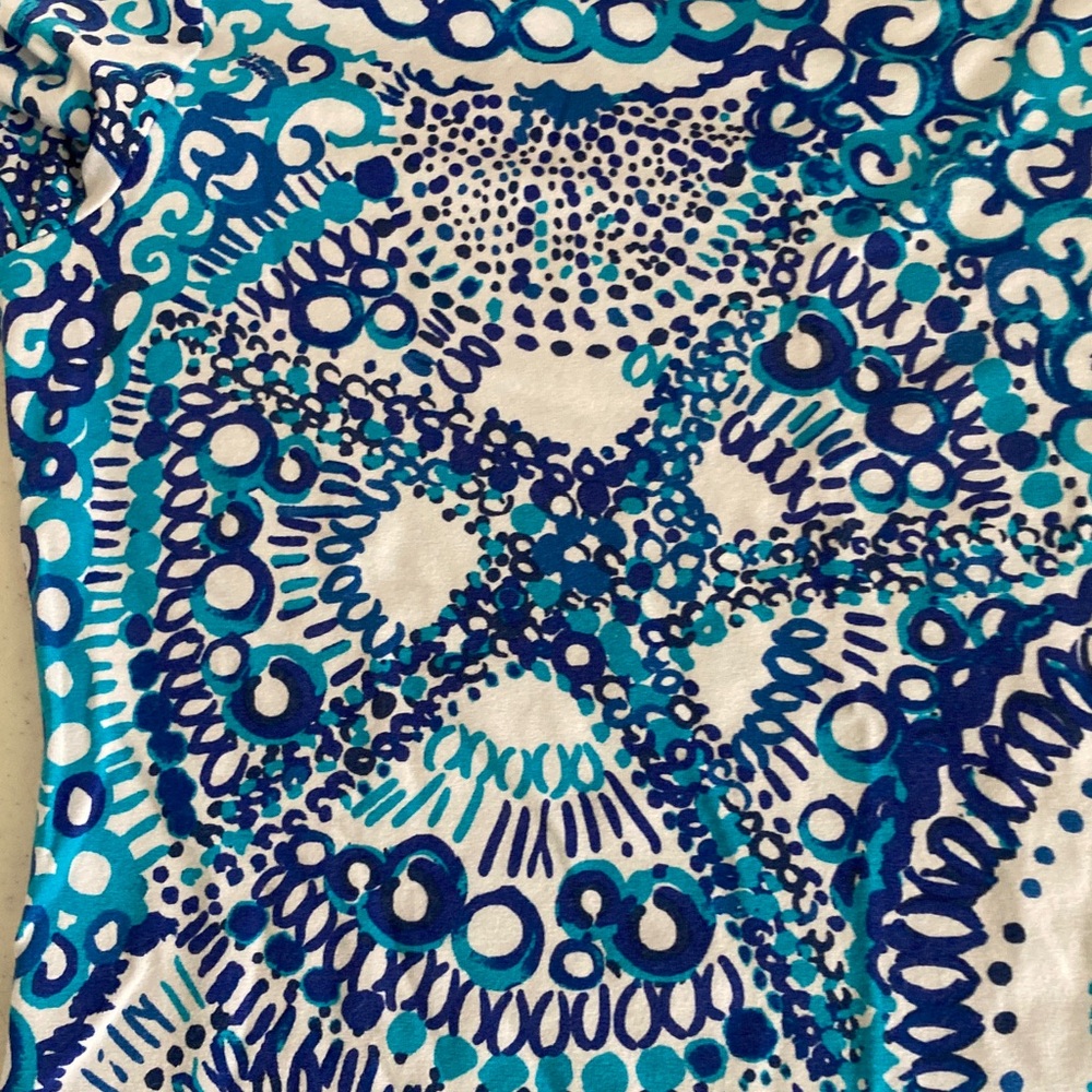 Lilly Pulitzer Blue and White Floral Dress - Picture 6 of 7